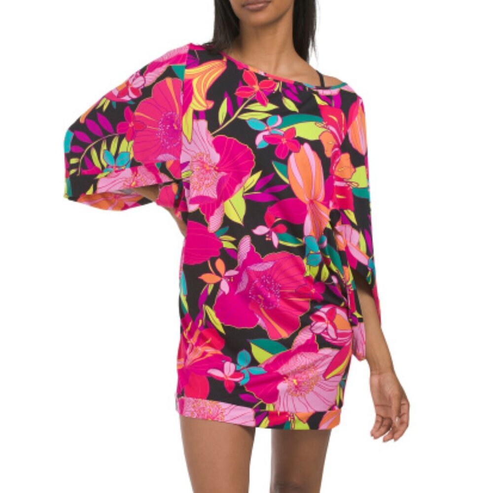 NWT Trina Turk Solar Floral Tunic Swim Cover up Dress